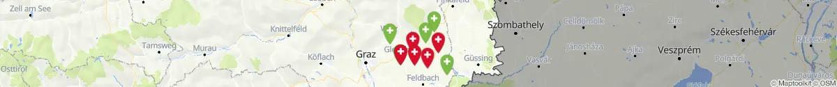 Kartenansicht für Apotheken-Notdienste in der Nähe von Gersdorf an der Feistritz (Weiz, Steiermark)